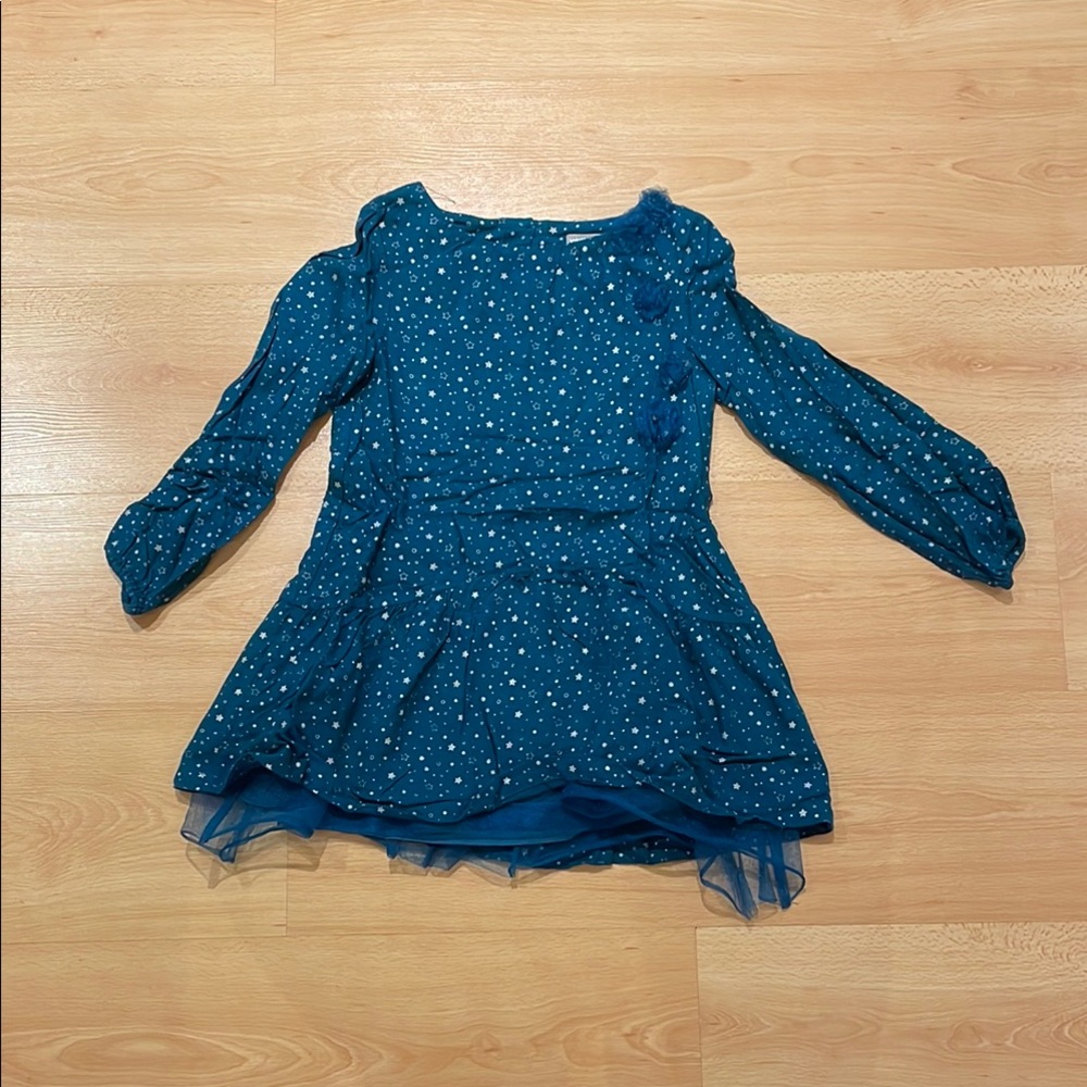 Blue Polka Dot Kids Dress
